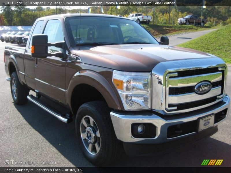 Golden Bronze Metallic / Adobe Two Tone Leather 2011 Ford F250 Super Duty Lariat SuperCab 4x4