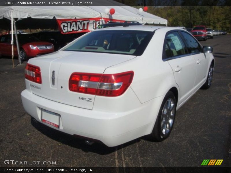 Oxford White / Light Stone 2007 Lincoln MKZ Sedan