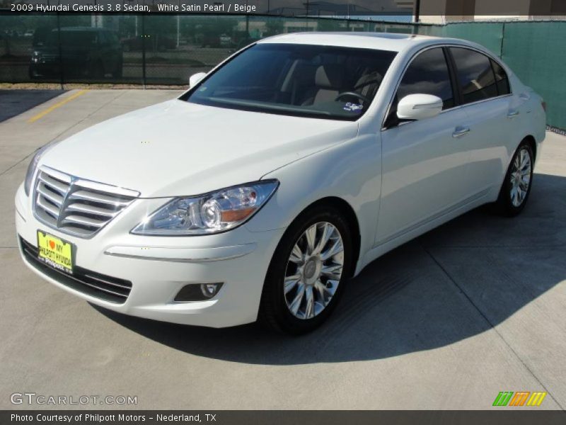 White Satin Pearl / Beige 2009 Hyundai Genesis 3.8 Sedan