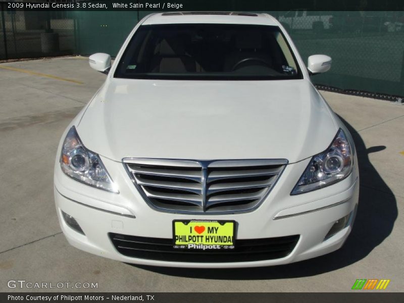 White Satin Pearl / Beige 2009 Hyundai Genesis 3.8 Sedan