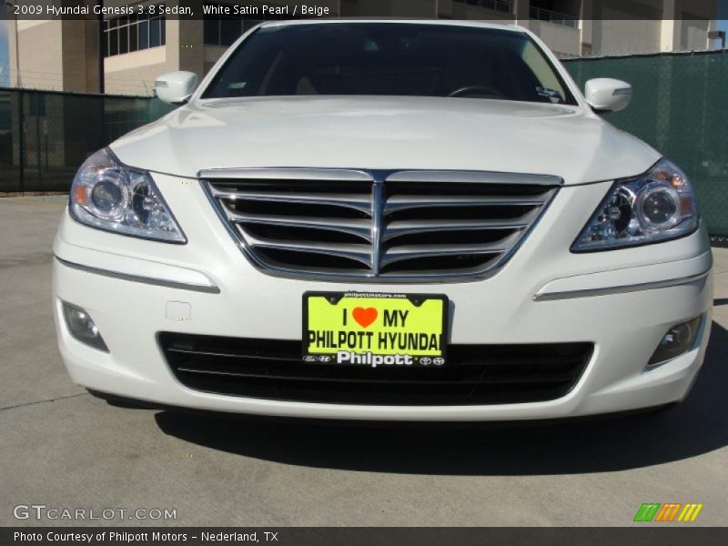 White Satin Pearl / Beige 2009 Hyundai Genesis 3.8 Sedan