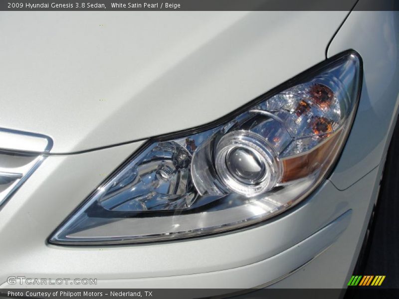 White Satin Pearl / Beige 2009 Hyundai Genesis 3.8 Sedan