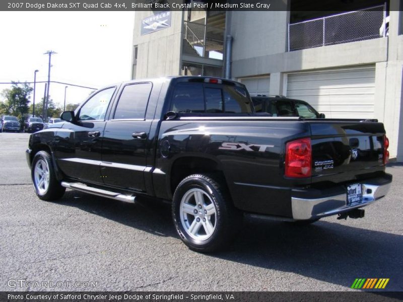  2007 Dakota SXT Quad Cab 4x4 Brilliant Black Crystal Pearl