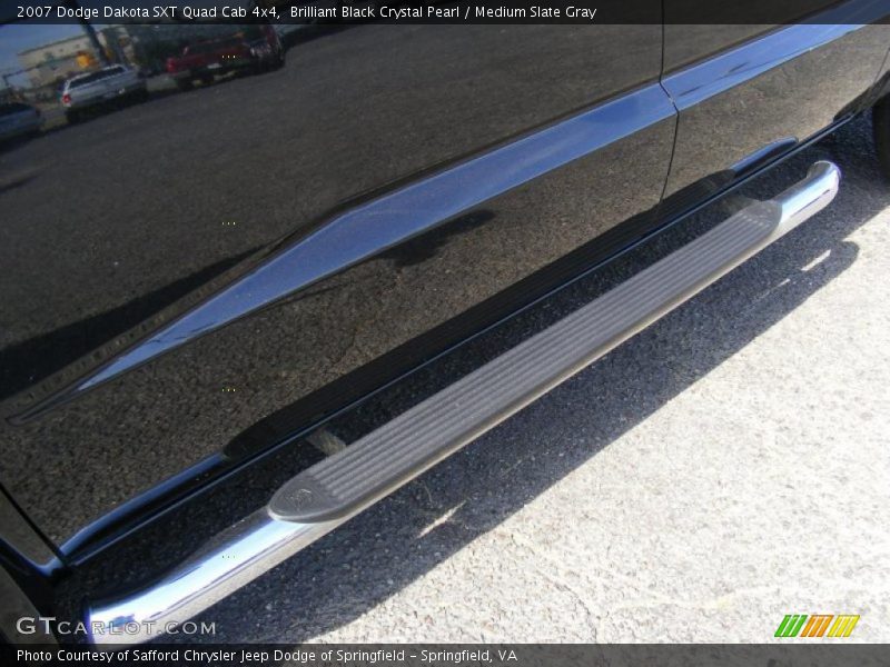Brilliant Black Crystal Pearl / Medium Slate Gray 2007 Dodge Dakota SXT Quad Cab 4x4