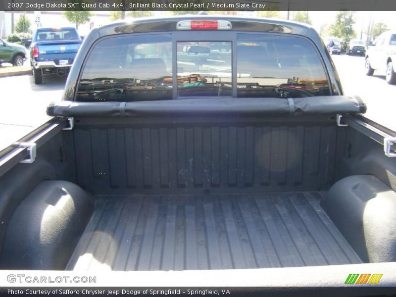 Brilliant Black Crystal Pearl / Medium Slate Gray 2007 Dodge Dakota SXT Quad Cab 4x4