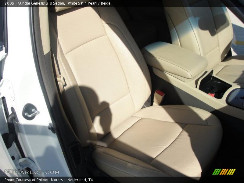 White Satin Pearl / Beige 2009 Hyundai Genesis 3.8 Sedan