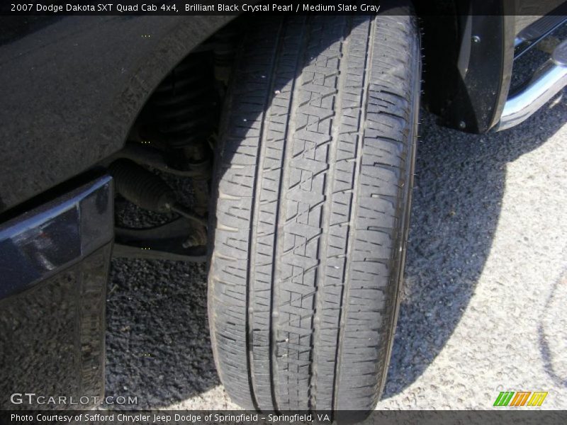 Brilliant Black Crystal Pearl / Medium Slate Gray 2007 Dodge Dakota SXT Quad Cab 4x4