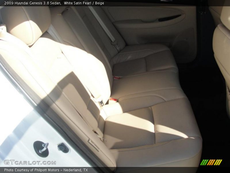 White Satin Pearl / Beige 2009 Hyundai Genesis 3.8 Sedan