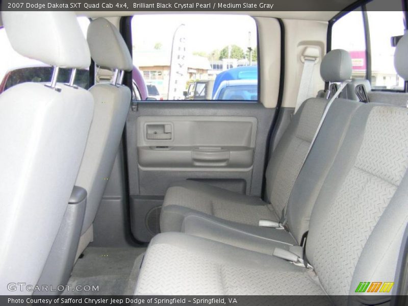 Brilliant Black Crystal Pearl / Medium Slate Gray 2007 Dodge Dakota SXT Quad Cab 4x4