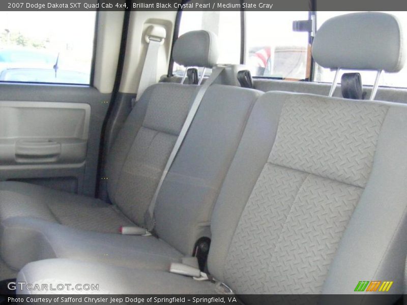 Brilliant Black Crystal Pearl / Medium Slate Gray 2007 Dodge Dakota SXT Quad Cab 4x4