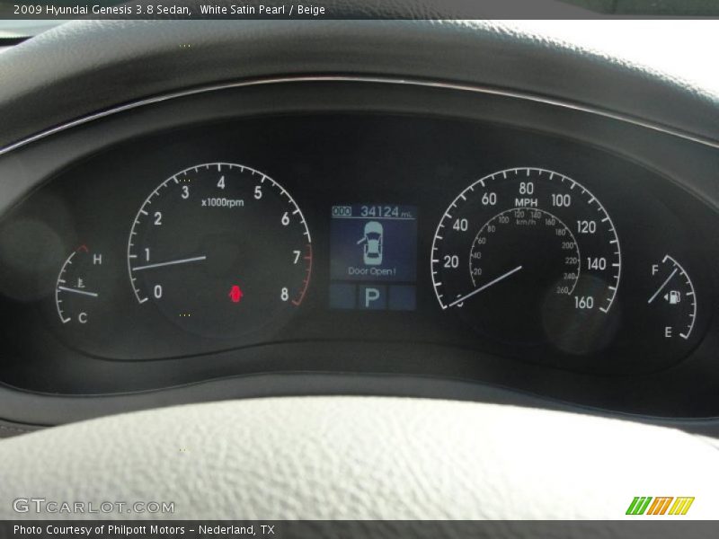  2009 Genesis 3.8 Sedan 3.8 Sedan Gauges