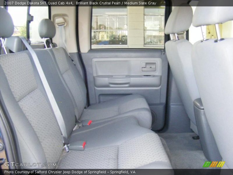 Brilliant Black Crystal Pearl / Medium Slate Gray 2007 Dodge Dakota SXT Quad Cab 4x4