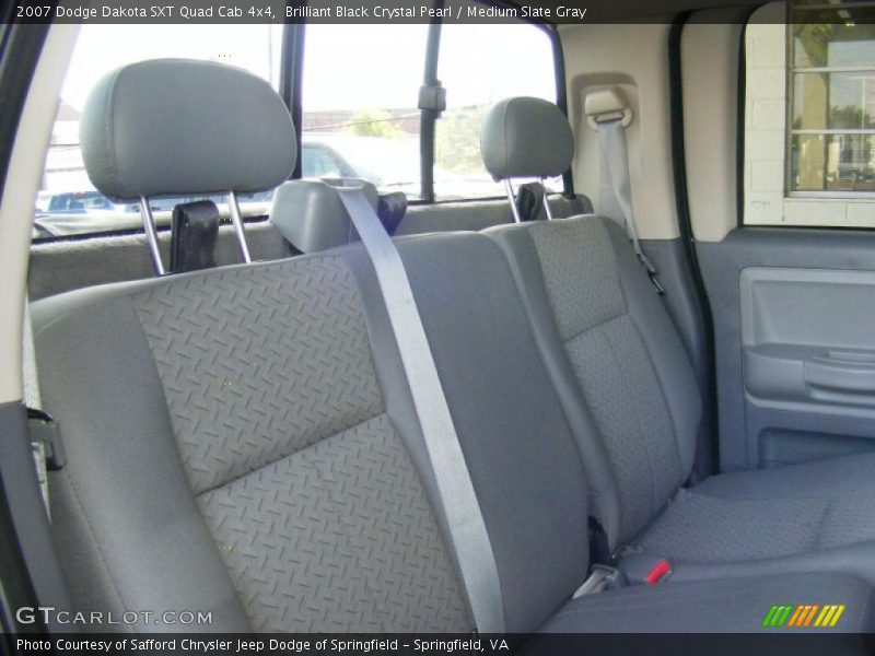 Brilliant Black Crystal Pearl / Medium Slate Gray 2007 Dodge Dakota SXT Quad Cab 4x4
