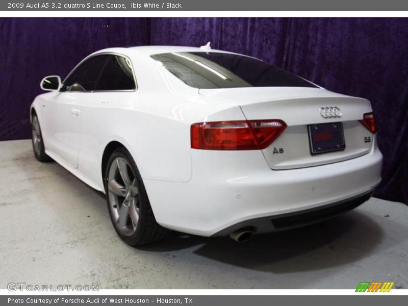 Ibis White / Black 2009 Audi A5 3.2 quattro S Line Coupe