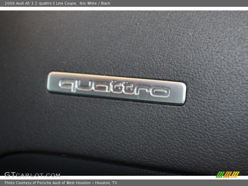 Ibis White / Black 2009 Audi A5 3.2 quattro S Line Coupe