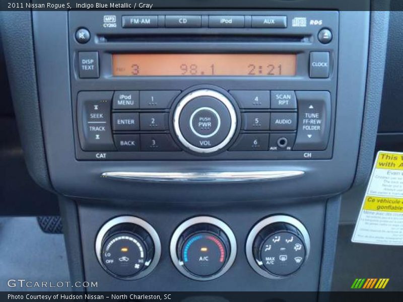 Indigo Blue Metallic / Gray 2011 Nissan Rogue S