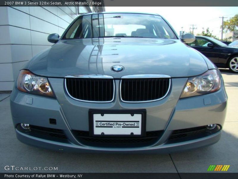 Arctic Metallic / Beige 2007 BMW 3 Series 328xi Sedan
