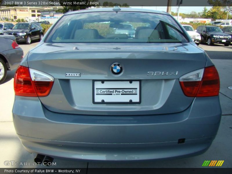 Arctic Metallic / Beige 2007 BMW 3 Series 328xi Sedan