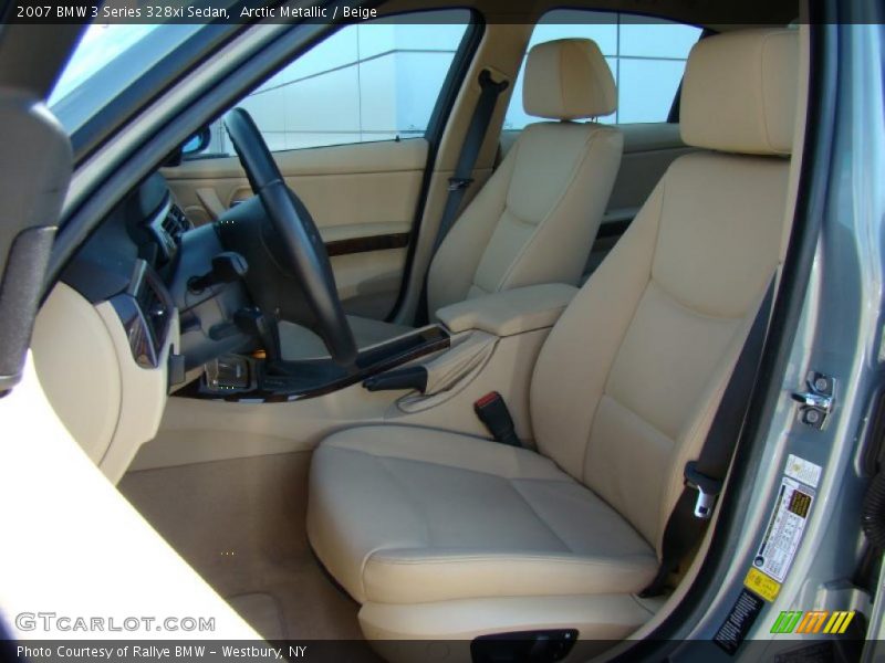 Arctic Metallic / Beige 2007 BMW 3 Series 328xi Sedan