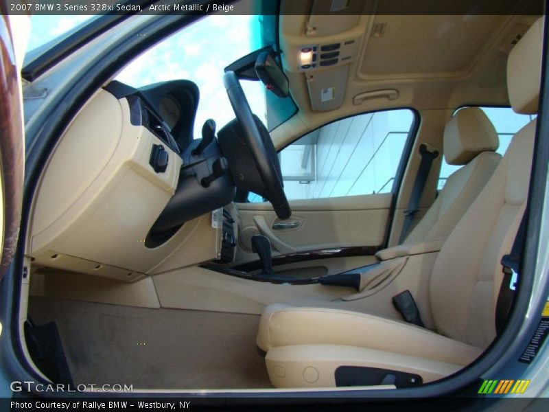 Arctic Metallic / Beige 2007 BMW 3 Series 328xi Sedan