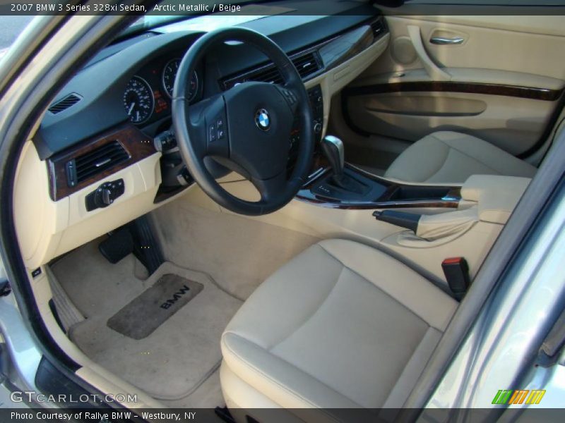 Arctic Metallic / Beige 2007 BMW 3 Series 328xi Sedan