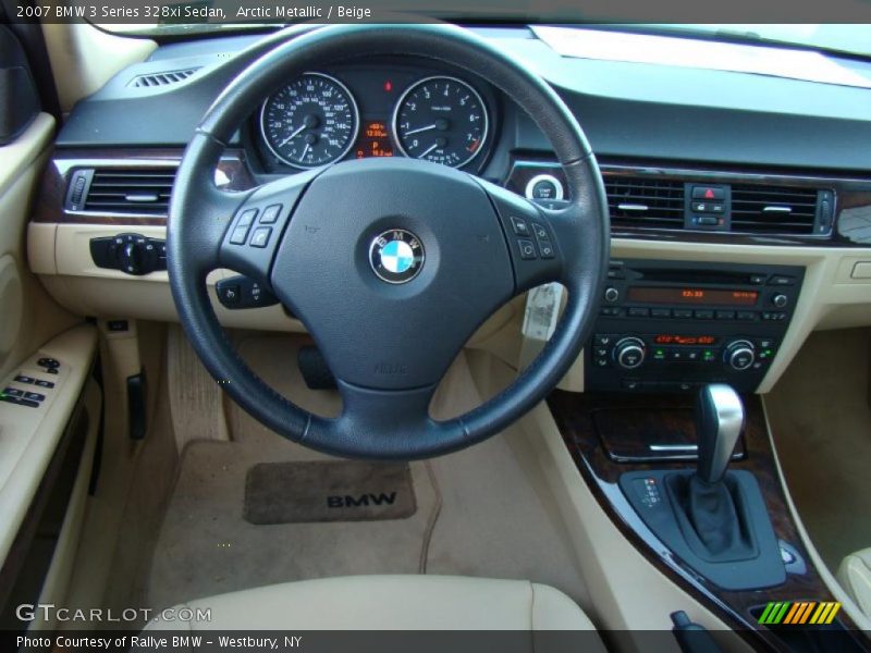 Arctic Metallic / Beige 2007 BMW 3 Series 328xi Sedan