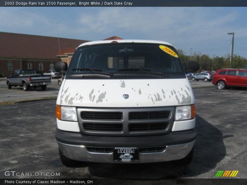 Bright White / Dark Slate Gray 2003 Dodge Ram Van 1500 Passenger