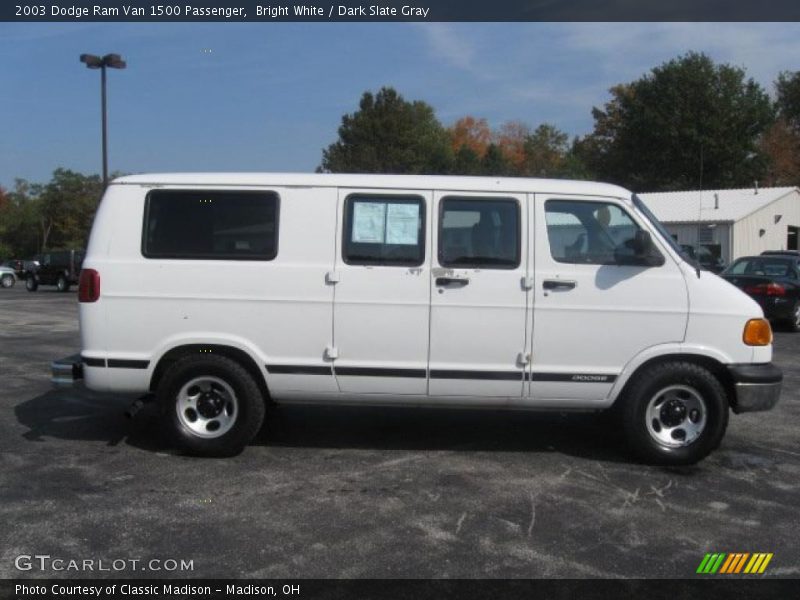 Bright White / Dark Slate Gray 2003 Dodge Ram Van 1500 Passenger