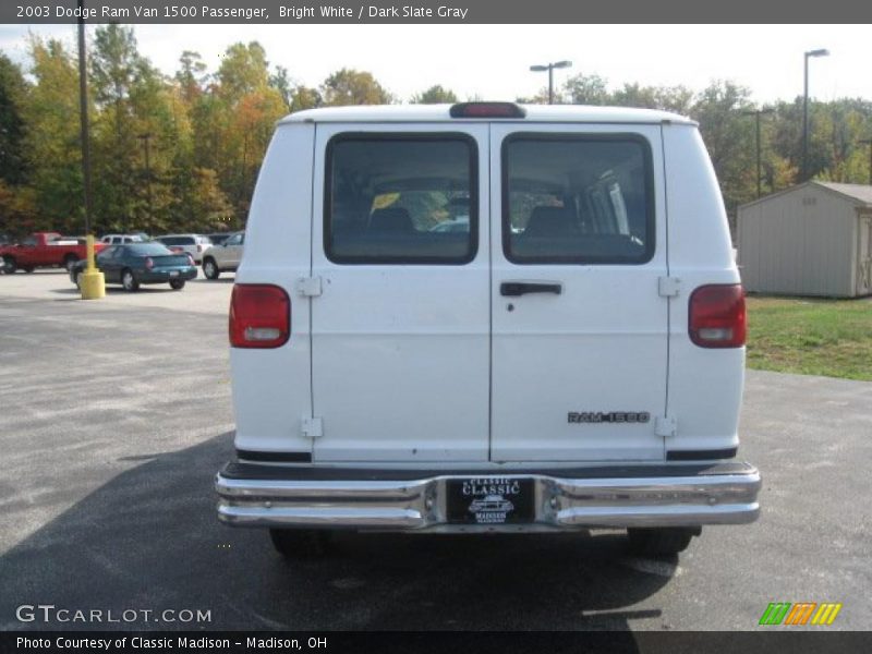 Bright White / Dark Slate Gray 2003 Dodge Ram Van 1500 Passenger