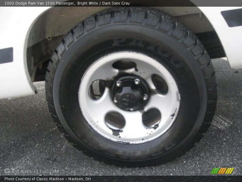 Bright White / Dark Slate Gray 2003 Dodge Ram Van 1500 Passenger