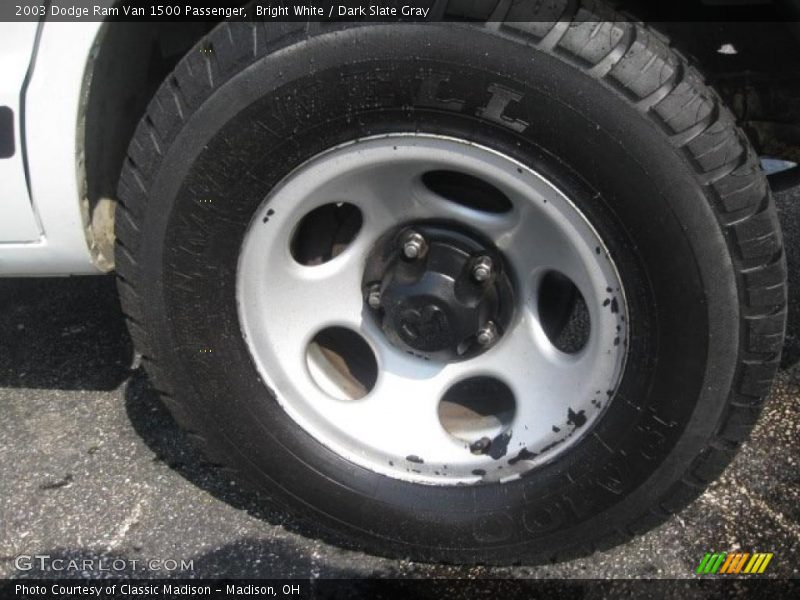 Bright White / Dark Slate Gray 2003 Dodge Ram Van 1500 Passenger