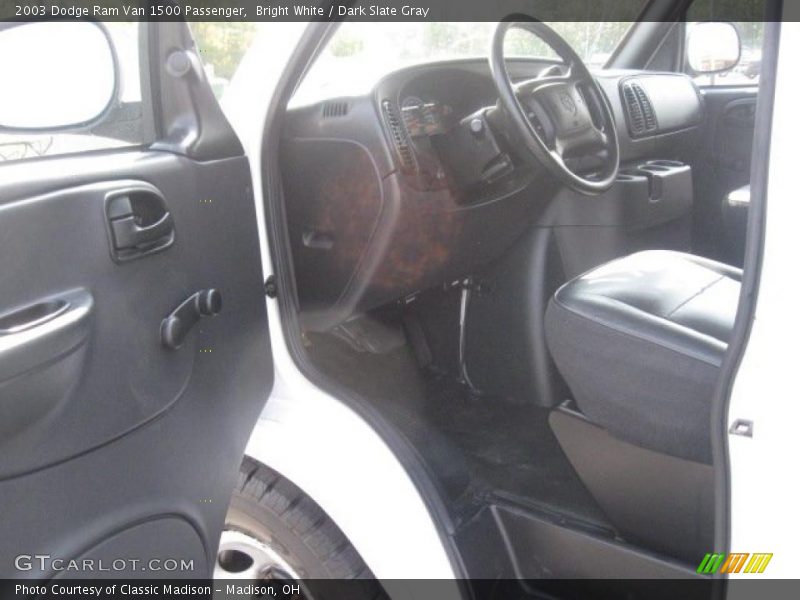 Bright White / Dark Slate Gray 2003 Dodge Ram Van 1500 Passenger
