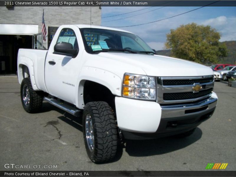 Summit White / Dark Titanium 2011 Chevrolet Silverado 1500 LS Regular Cab 4x4