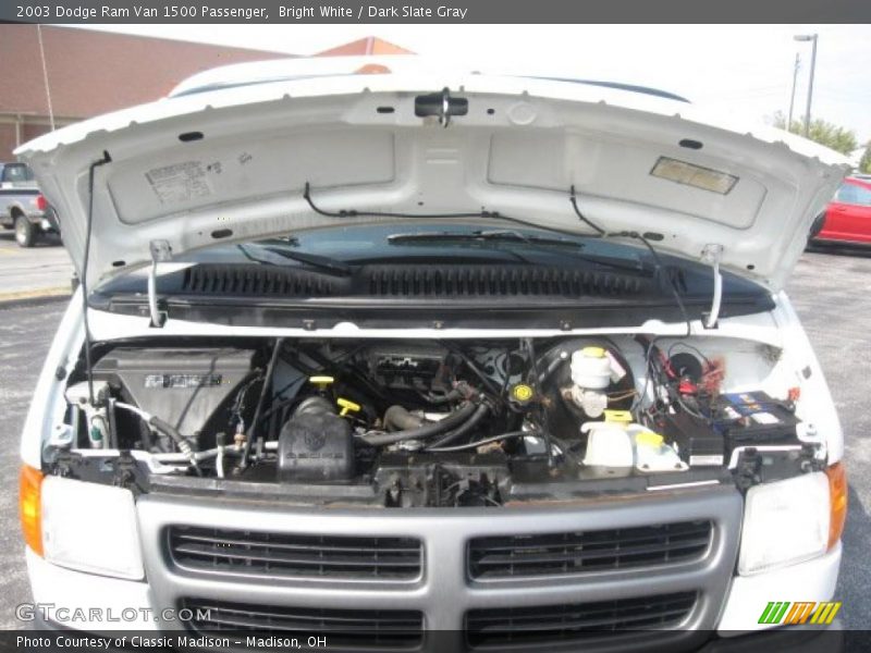 Bright White / Dark Slate Gray 2003 Dodge Ram Van 1500 Passenger