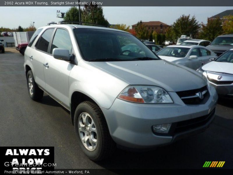Starlight Silver Metallic / Ebony 2002 Acura MDX Touring