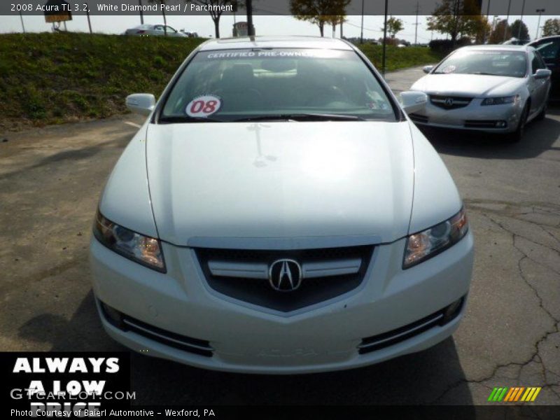 White Diamond Pearl / Parchment 2008 Acura TL 3.2