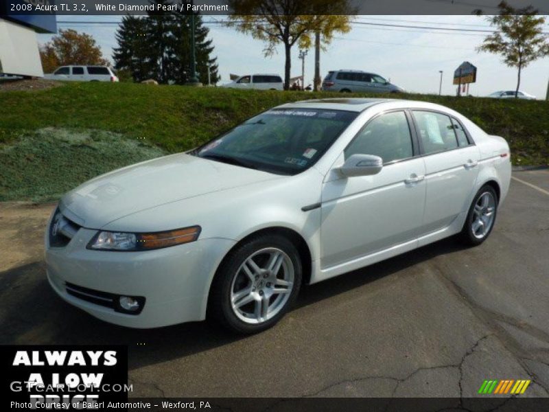 White Diamond Pearl / Parchment 2008 Acura TL 3.2