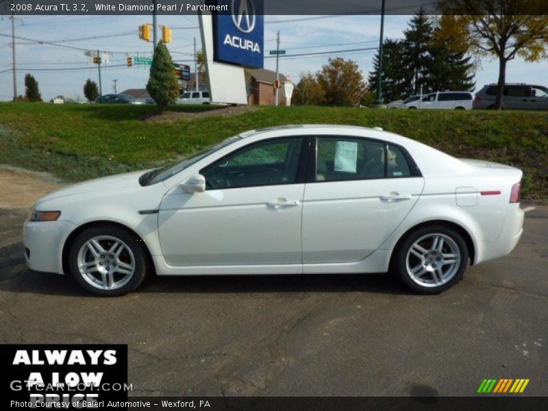 White Diamond Pearl / Parchment 2008 Acura TL 3.2
