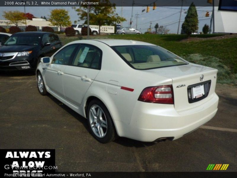 White Diamond Pearl / Parchment 2008 Acura TL 3.2