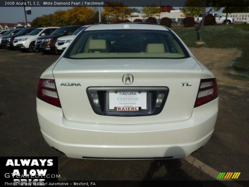 White Diamond Pearl / Parchment 2008 Acura TL 3.2
