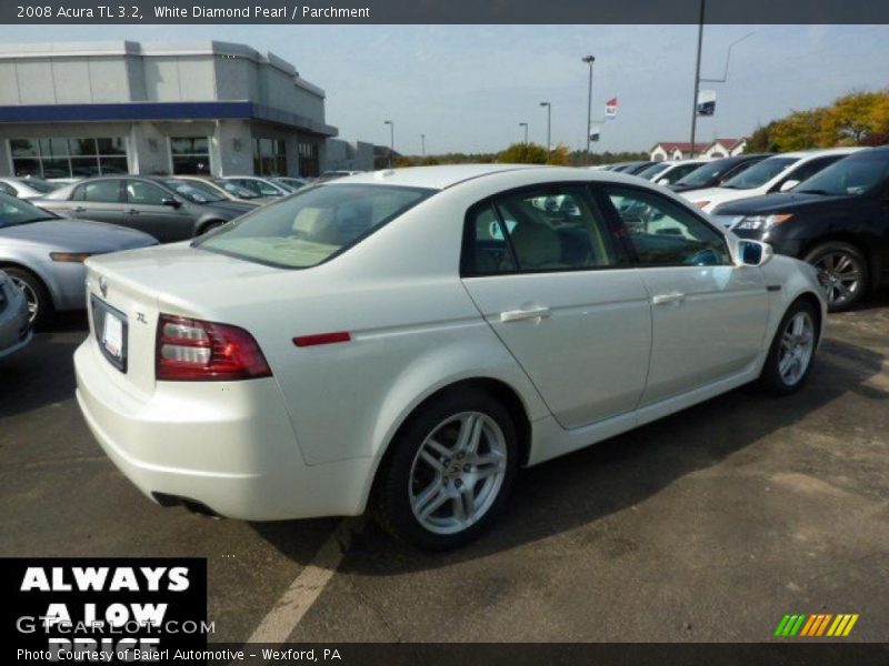 White Diamond Pearl / Parchment 2008 Acura TL 3.2