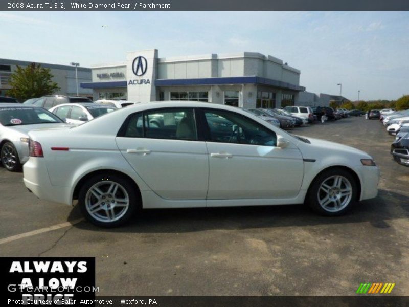 White Diamond Pearl / Parchment 2008 Acura TL 3.2