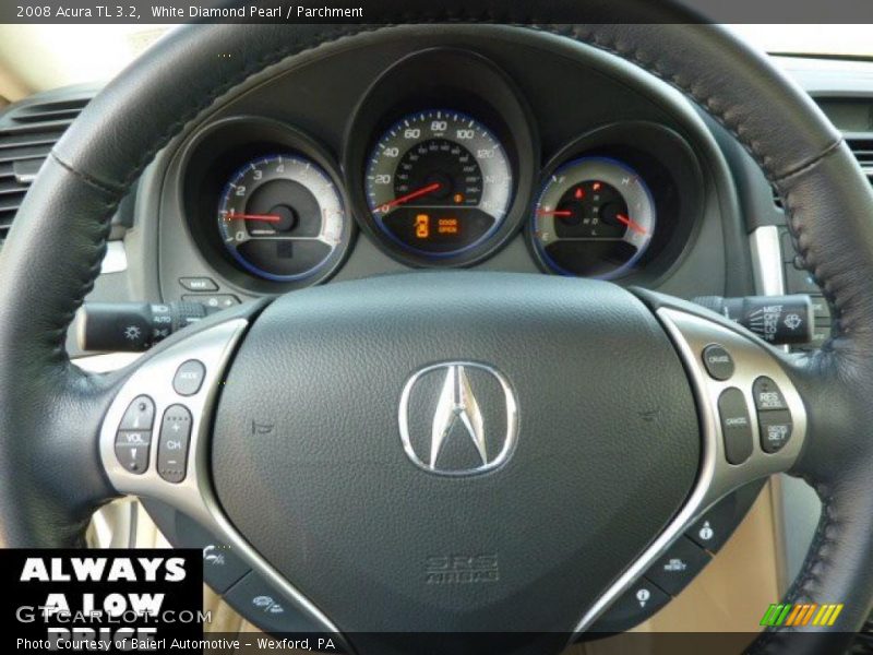 White Diamond Pearl / Parchment 2008 Acura TL 3.2