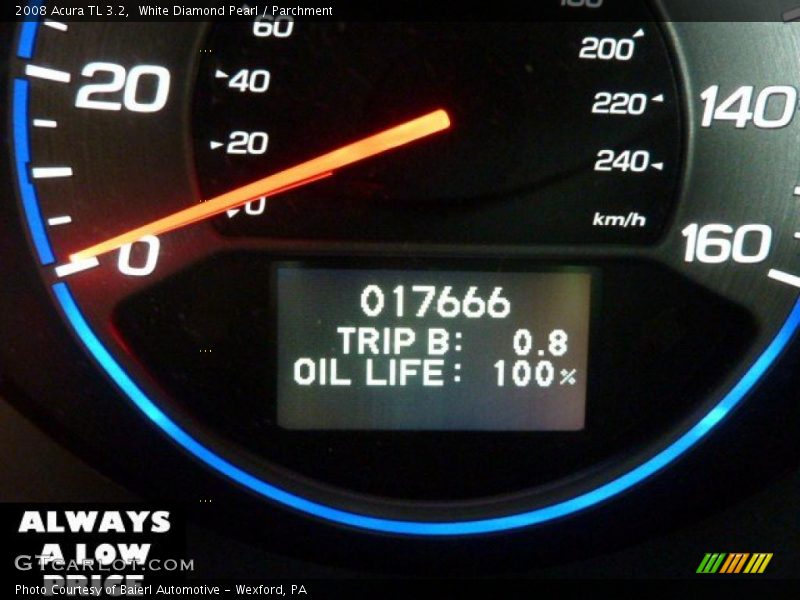 White Diamond Pearl / Parchment 2008 Acura TL 3.2