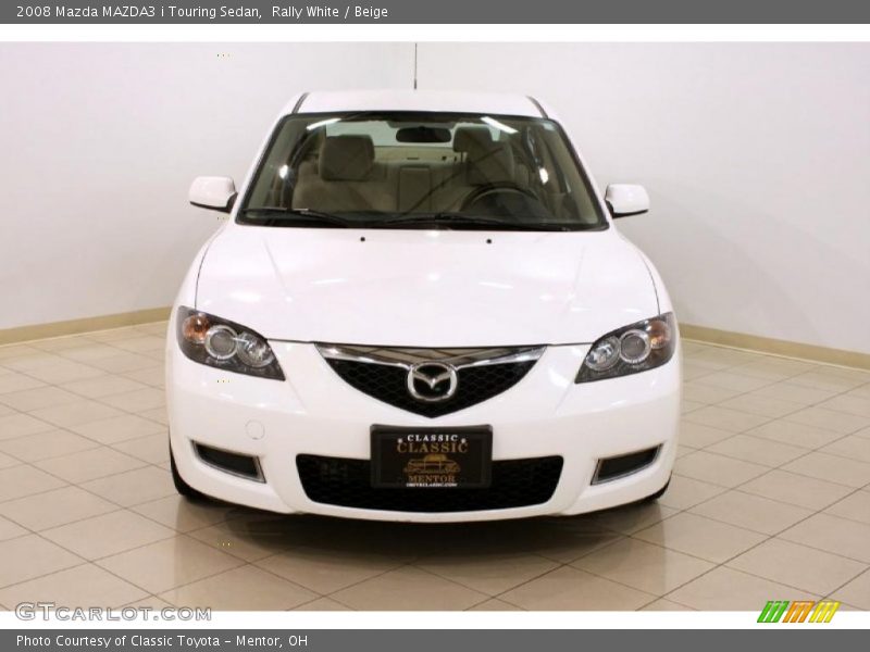 Rally White / Beige 2008 Mazda MAZDA3 i Touring Sedan