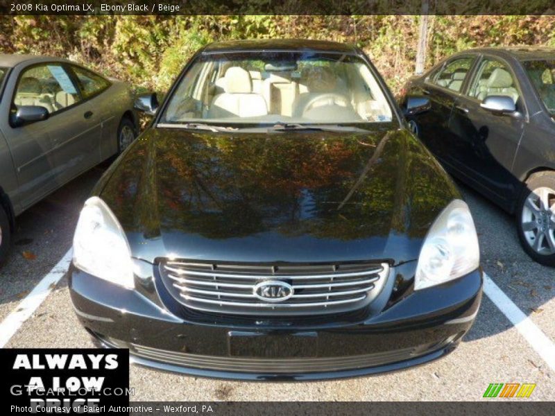Ebony Black / Beige 2008 Kia Optima LX