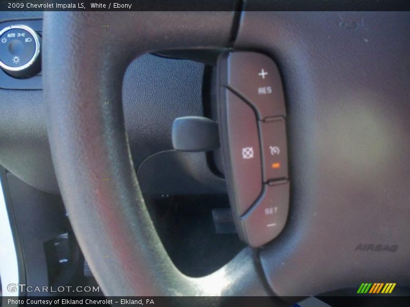 White / Ebony 2009 Chevrolet Impala LS