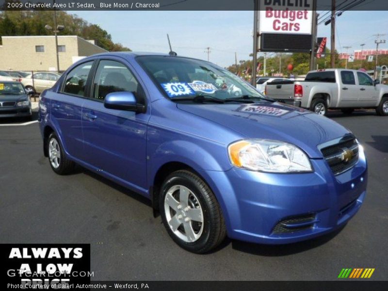 Blue Moon / Charcoal 2009 Chevrolet Aveo LT Sedan