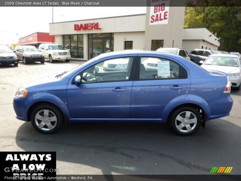 Blue Moon / Charcoal 2009 Chevrolet Aveo LT Sedan