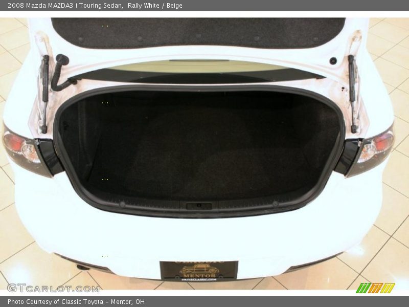 Rally White / Beige 2008 Mazda MAZDA3 i Touring Sedan
